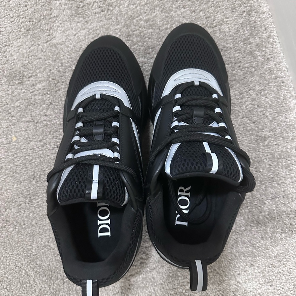 Dior Men's Black and White Sneakers